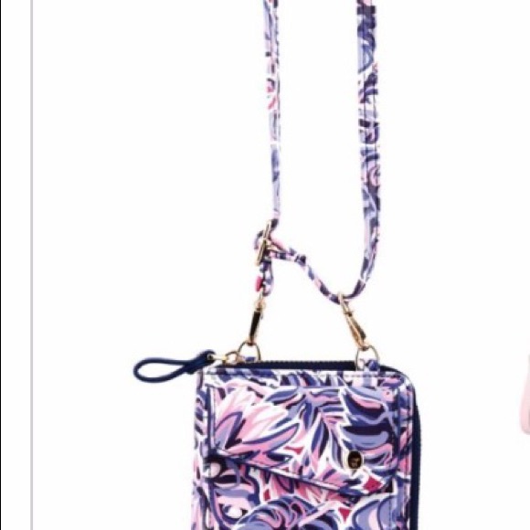 SIMPLY SOUTHERN Faux leather Cross body purse/phone wallet in tropical leaf. NWT - Picture 5 of 16